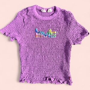 Levi's Purple Stretchy Crop Top